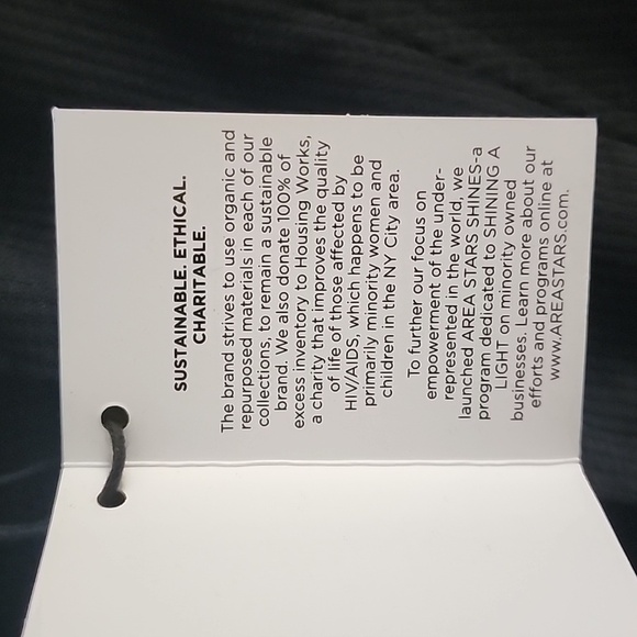 NWT Saks off 5th brand Area Stars black high cut cropped waffle top size xs - Picture 4 of 6